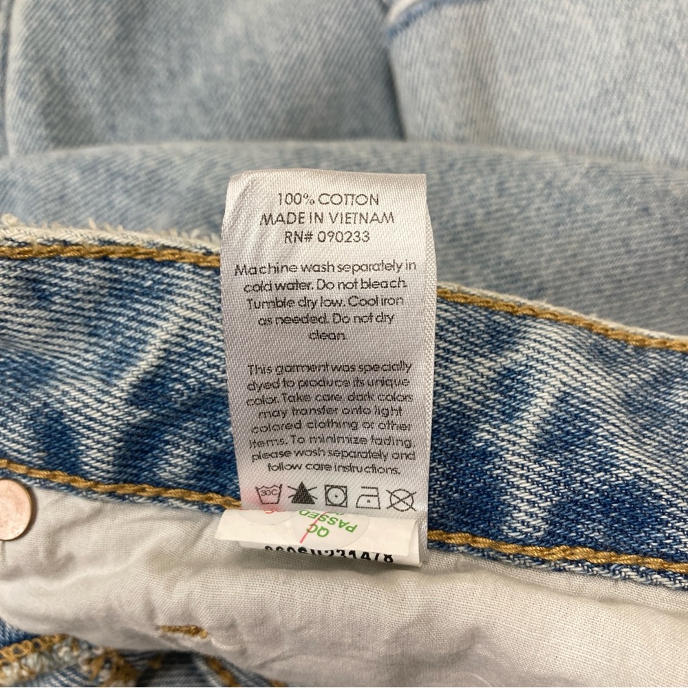 Pacsun Women’s 90’s Boyfriend Jeans Distressed Blue High Rise Relaxed Leg 32 - Picture 15 of 16